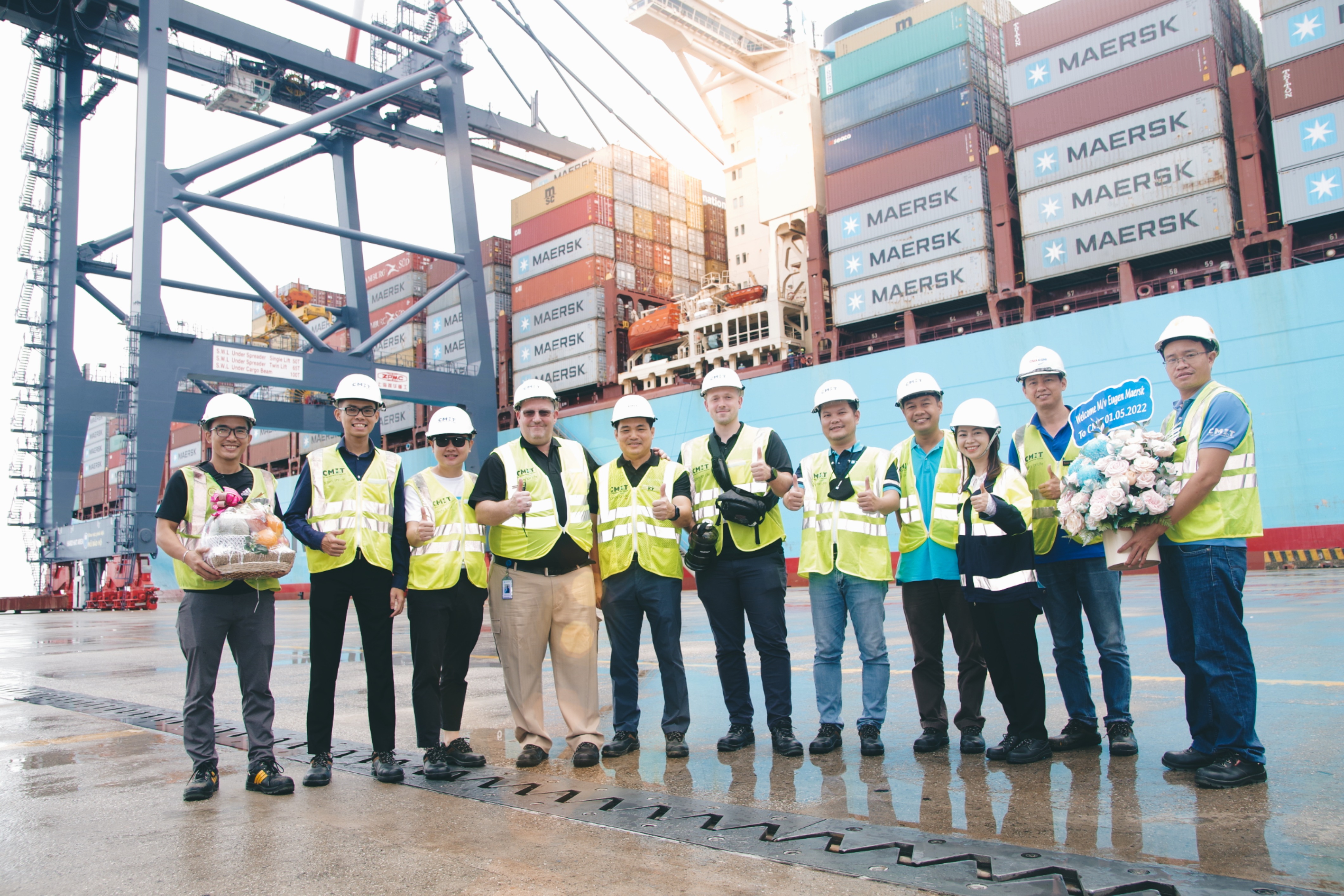 Welcome VIP Maersk onboarding Eugen Maersk  calling CMIT on 1st May 2022