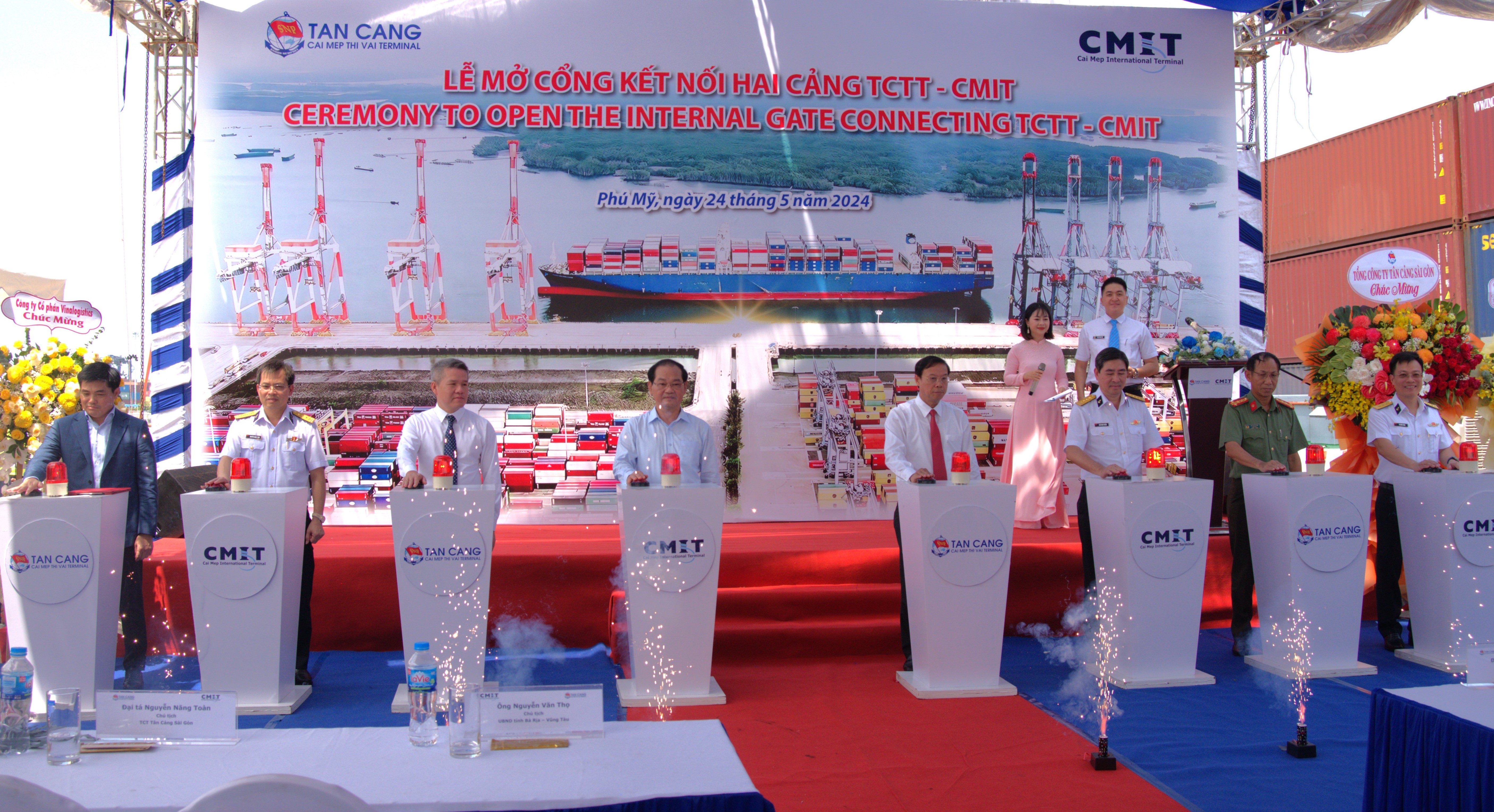 CAI MEP INTERNATIONAL TERMINAL (CMIT) & TAN CANG-CAI MEP THI VAI TERMINAL (TCTT) OPEN THE INTERNAL GATE CONNECTING THE TWO TERMINALS